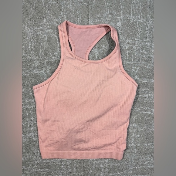 lululemon athletica Tops - Lululemon Ebb To Street Ribbed Cropped Racerback Tank Top Bra